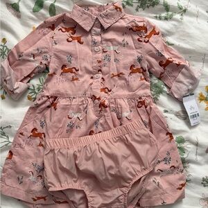 Carter's Pink Baby Dress with Animal Print